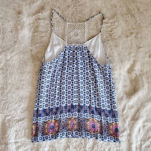 Strappy Blouse / Tank Top with Crochet Detail - Picture 4 of 7